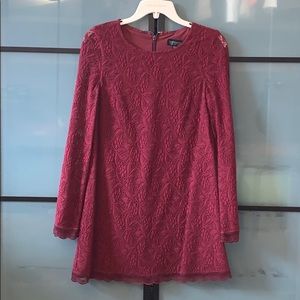 Topshop lace long sleeve short dress